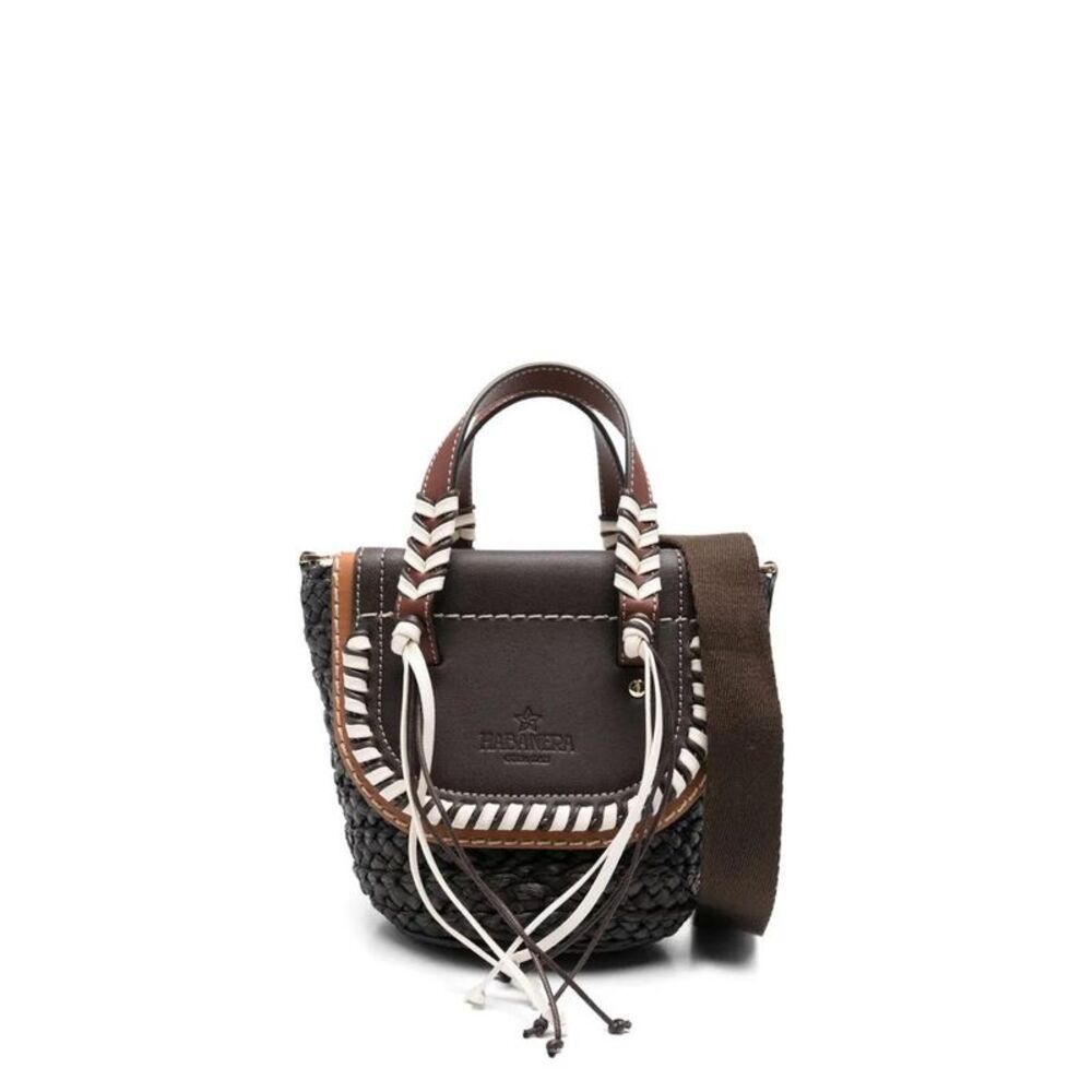 CUBA LAB Woven Leather Top Handle Bag Women MARRONE SCURO Handbags